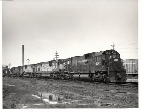 Photograph of C636 6342, C630 5309, and C630 5303 at QN Tower, Collinwood OH. 8/12/76