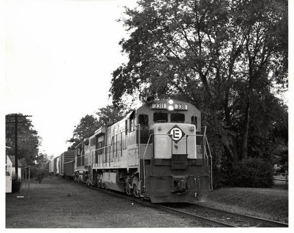 Photograph of U33C 3311 on the Warwick Branch to Akron at Orrville Ohio. 9/5/76