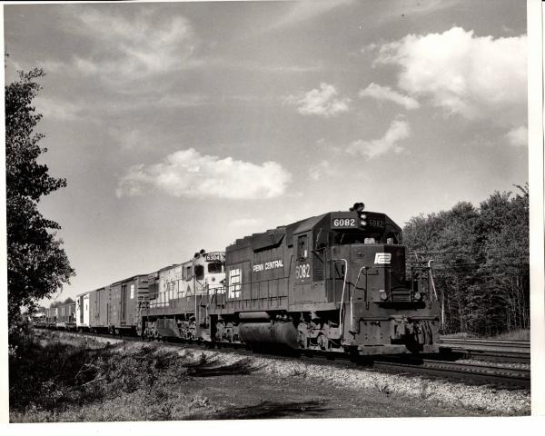 Photograph of SD40 6082 and U30C 6304 at Lilly PA. 6/28/76