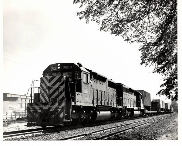 Photograph of SD35 2502 and SD40 3062 at Hershey PA. 5/76