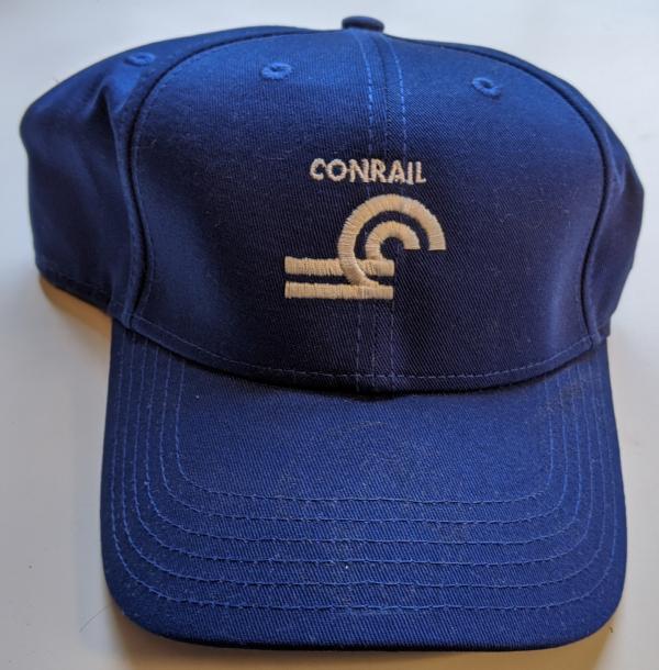 Blue Conrail hat with lettering Safety First