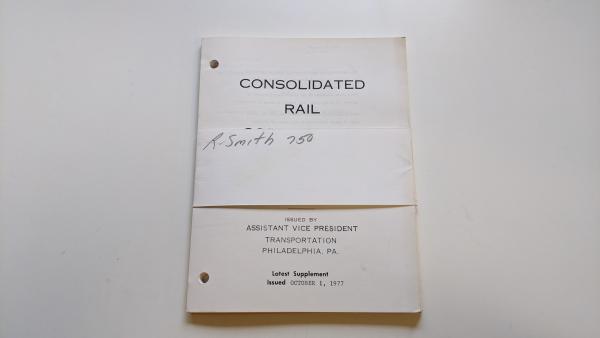 Conrail Freight Schedules, 1977-10-01