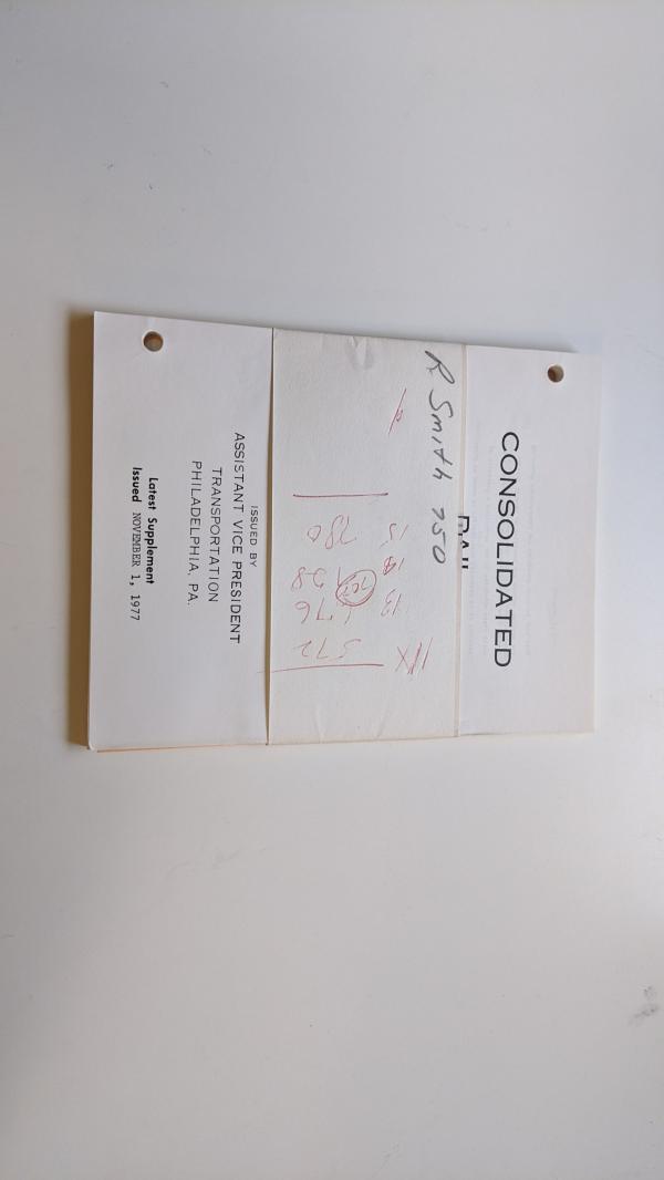 Conrail Freight Schedules, 1977-11-01