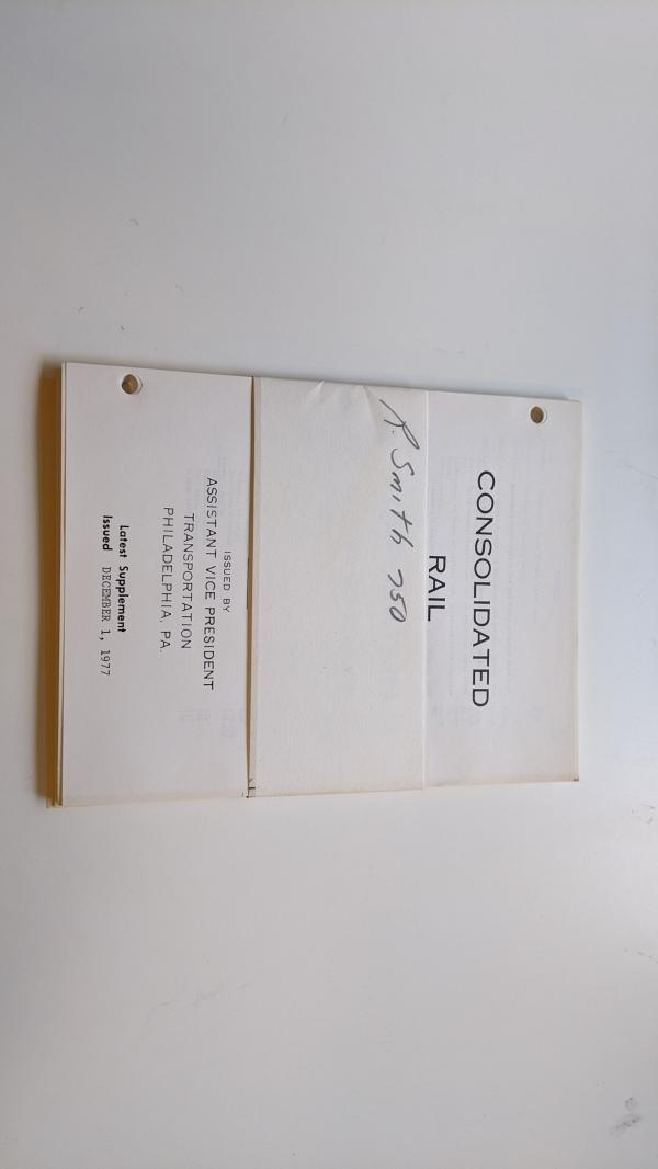 Conrail Freight Schedules, 1977-12-01