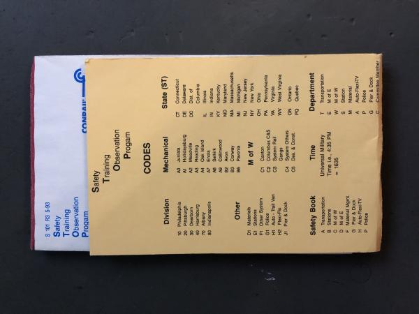 Safety Training Observation Program report form