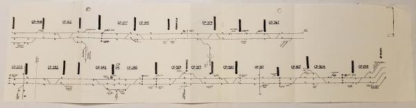 Track Chart, Toledo CP 295 to Elkhart CP 415