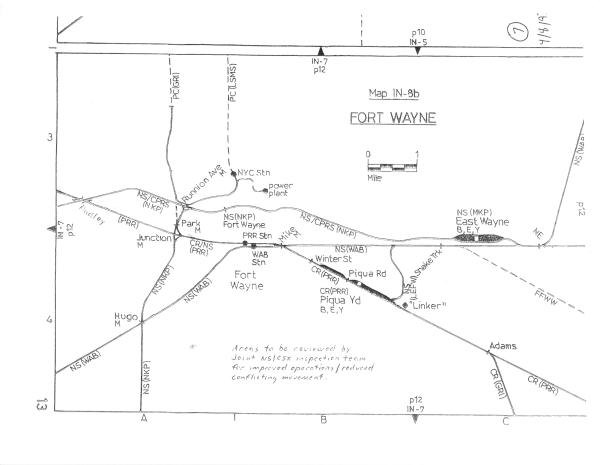 Fort Wayne, Indiana Track Chart, April 8, 1997