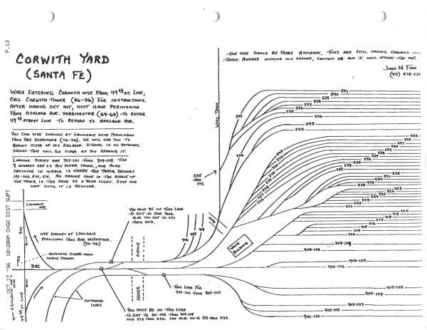 Corwith Yard Track Chart