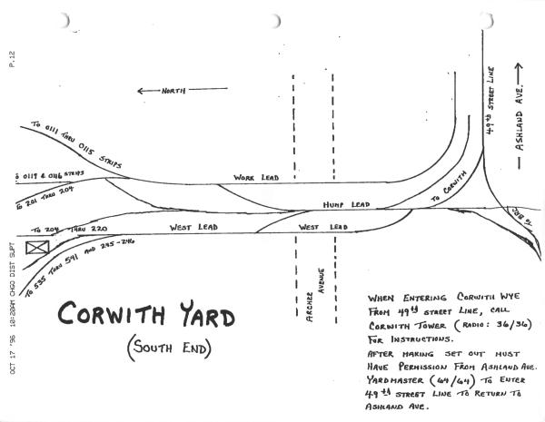 Corwith Yard Track Chart