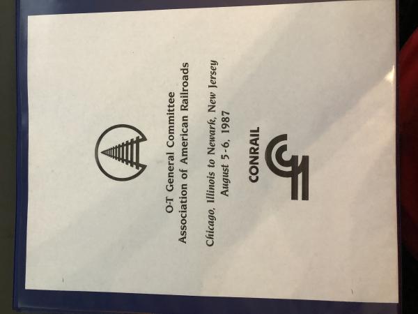 Program for OCS Trip, Chicago to Newark, August 5-6, 1987