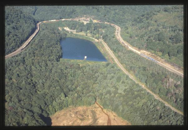 Horseshoe Curve, aerial view
