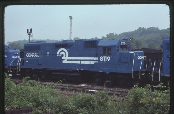 GP38-2 8119 in Rutherford, PA