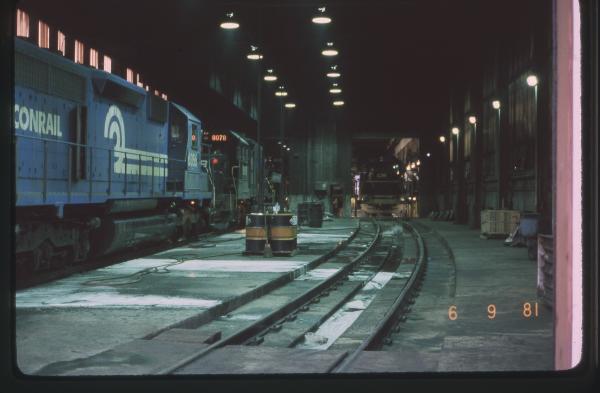 SD40-2 6356 and GP38-2 8078 in Enola Diesel Shop in Enola, PA