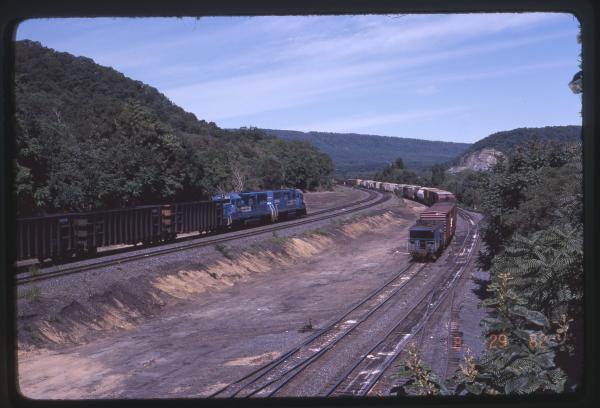 GP38 7908 and GP40-2 3293 Westbound in Enola, PA