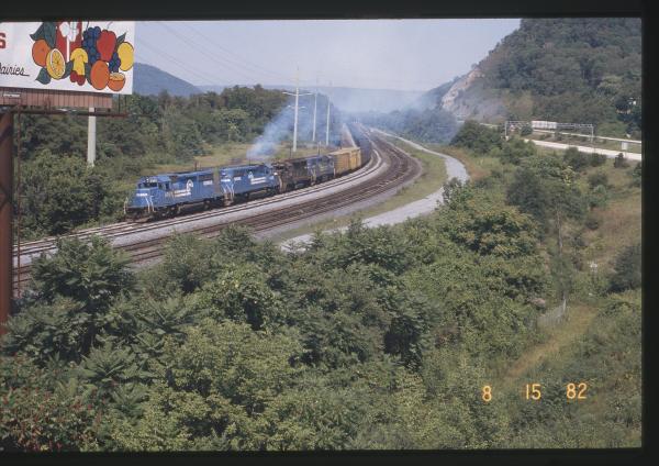 SD40-2s 6362 and 6475 and GP35 2256 in Rockville, PA