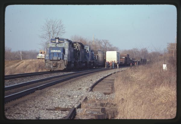 GP38-2 7968 on Wrecked Train at Hershey, PA