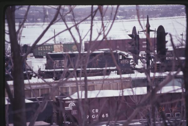 Wrecked SD40 6253 in Enola, PA
