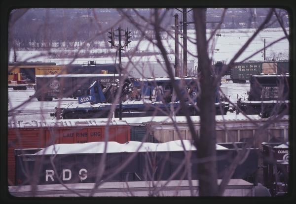 Wrecked SD40 6267 in Enola, PA