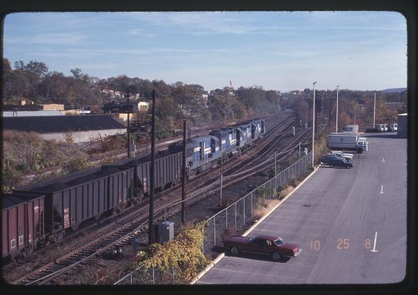 GP35 2312, GP35 3660, GP38-2 7947, and U25B 2596 in Harrisburg, PA