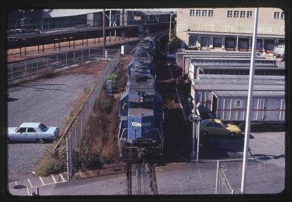 GP35 2312, GP35 3660, GP38-2 7947, and U25B 2596 in Harrisburg, PA