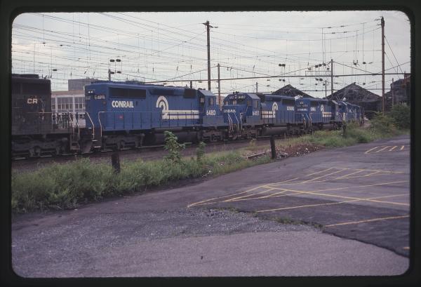 SD40-2s 6480, 6457, 6382, and 6421 in Harrisburg, PA