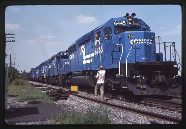 SD40-2 6445 and GP40 3111 in Sheridan, PA