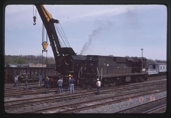 Wrecked E44s 4400 and 4439 at Rutherford, PA