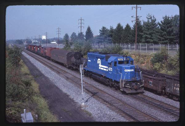 SD40 6272 with Speno Rail Train