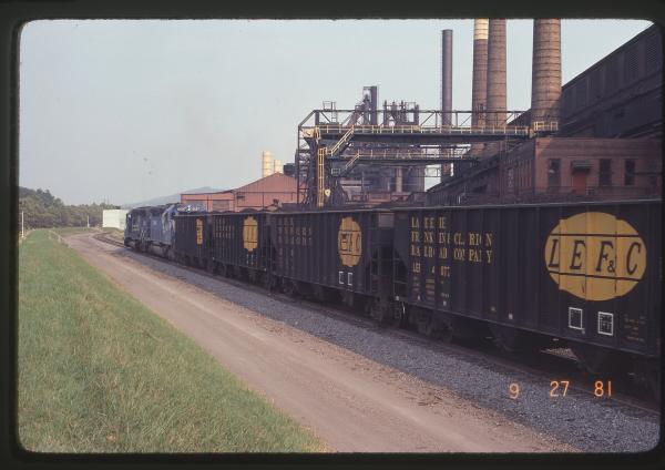 SDP45 6697 with LEF&C Coal Train in Bethlehem, PA