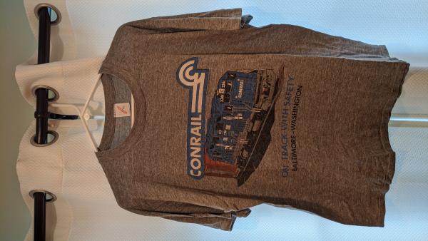 Conrail On Track with Safety Baltimore - Washington XL Sized Gray T Shirt