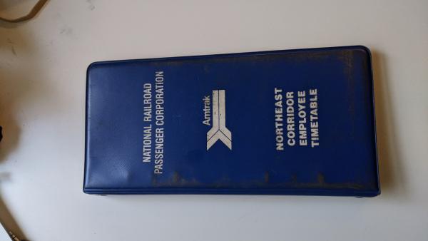 Amtrak Northeast Corridor Employee Timetable No 1. In effect 12:01 A.M. Sunday May 2 1993. Assigned to KW Miles.