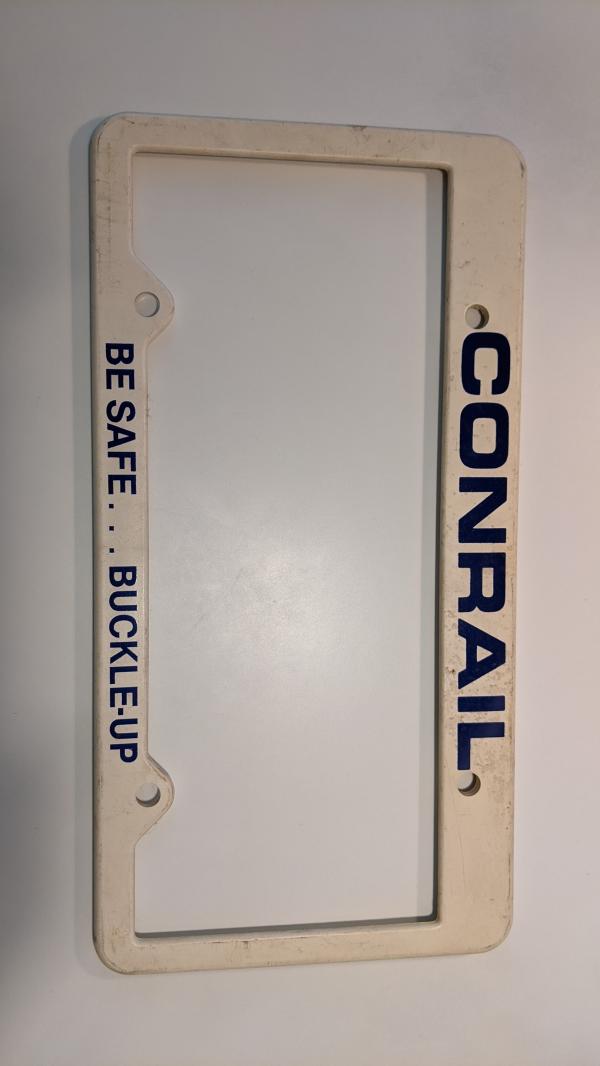 Conrail Buckle Up Be Safe License Plate Frame