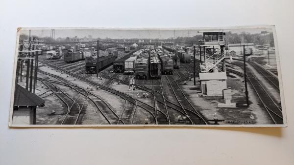 Mounted photo of DeWitt Yard in Syracuse NY, marked May 17 1967