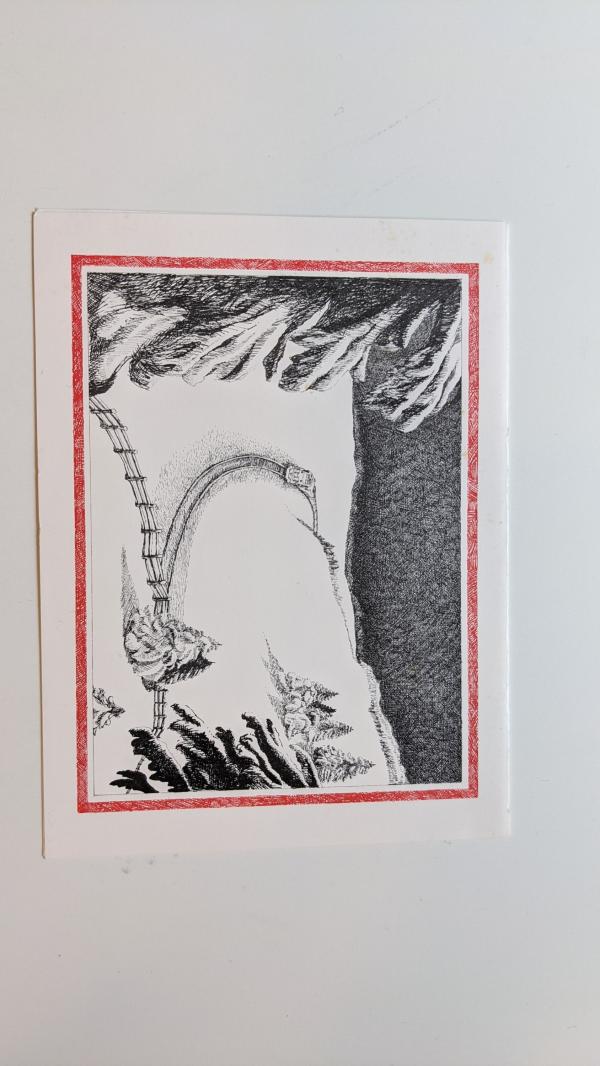 Christmas Card with Illustration of a Train in the Snow