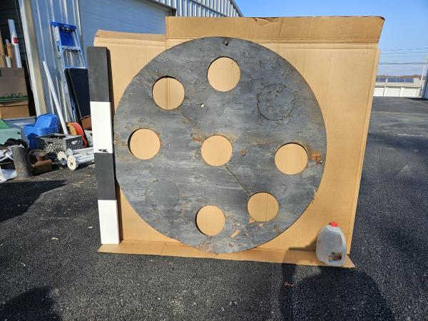 PRR position-light Round Background with 7 lamp holes, likely for a Spider Arm