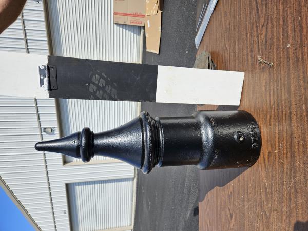 Finial, tall, #9758 cast on