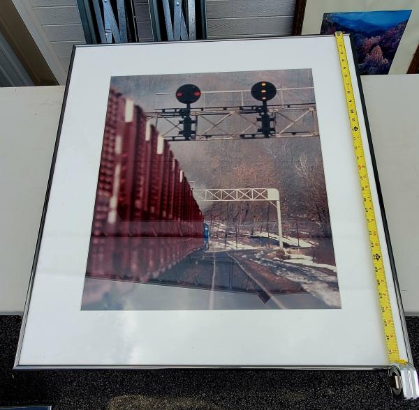 Train of boxcars, shot going-away on ex-PRR territory