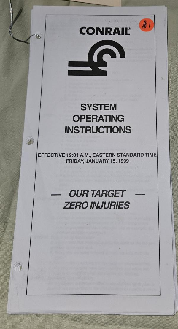 CR System Operating Instructions, 1999-01-15