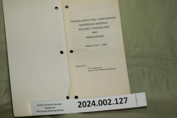 CT-225 Hazardous Materials Regulations Eff. 1987-04-01