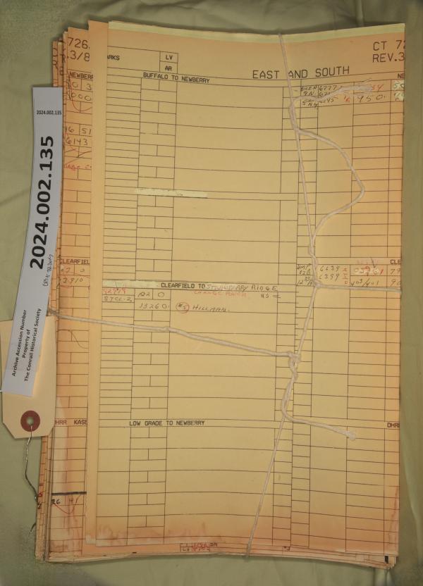 Form CT-7620, Central Region, Allegheny Division, May 1990