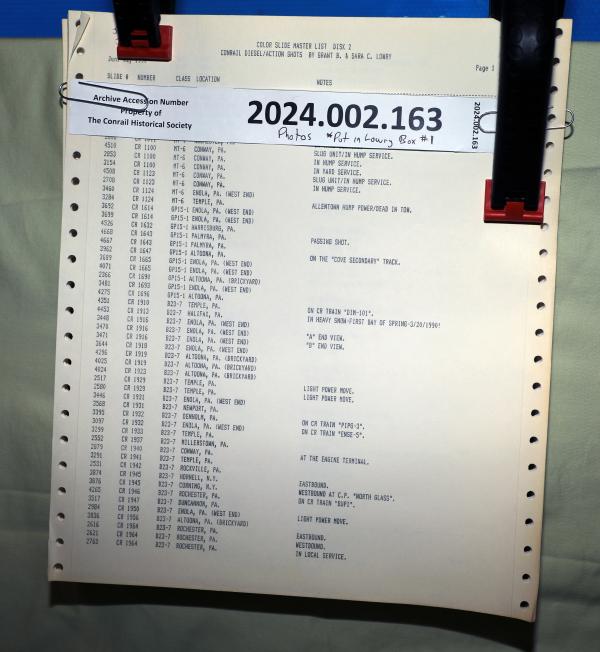 CR Master Slide List Disk 2: CR Diesel/Action Shots by Grant & Sara Lowry