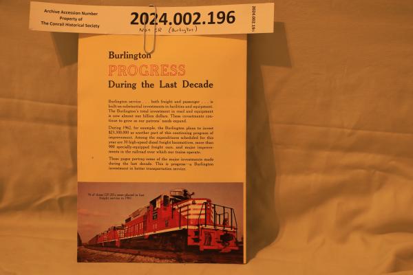 Burlington Route promotional pamphlet, early 1960s