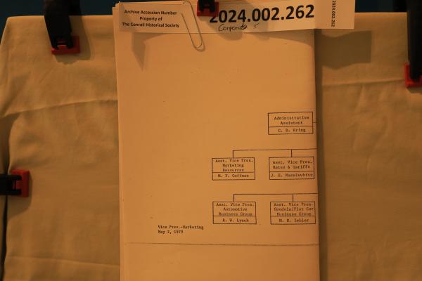 Marketing Dept. Organization Chart, 05-27-1979