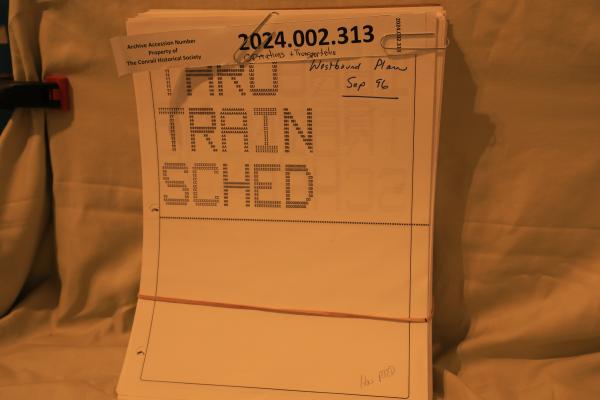Train Schedule, September 1996
