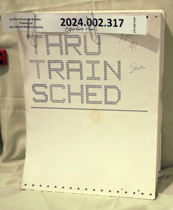 Train Schedule, April 1991