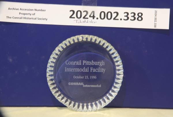 Ashtray: Pitcairn Intermodal Dedication October 1996