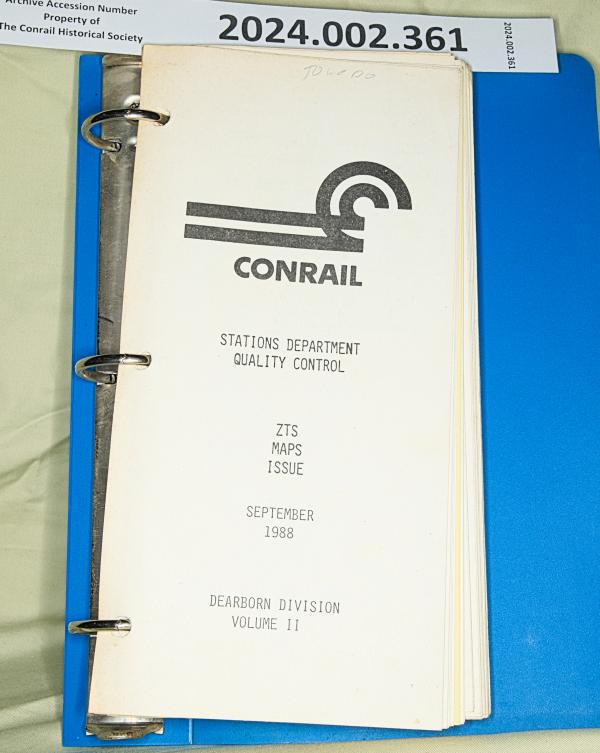 ZTS Maps, Dearborn Division, Vol. 2, September 1988