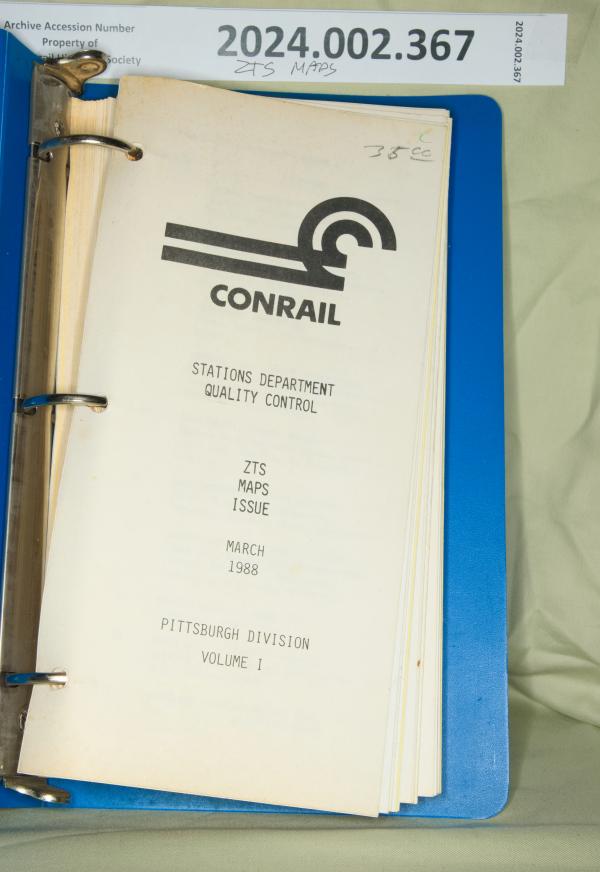 ZTS Maps, Pittsburgh Division, Vol. 2, March 1988