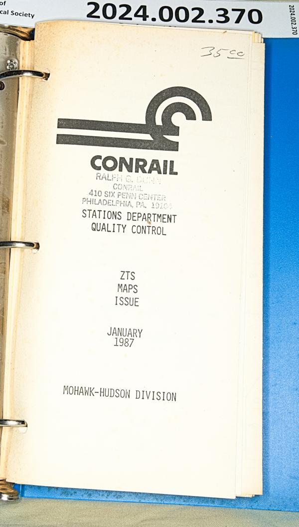 ZTS Maps, Mohawk-Hudson Division, January 1987