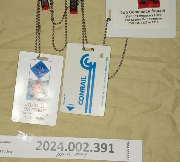 Employee access cards for 2 Commerce Square Bldg, on chain John S. Ortwein